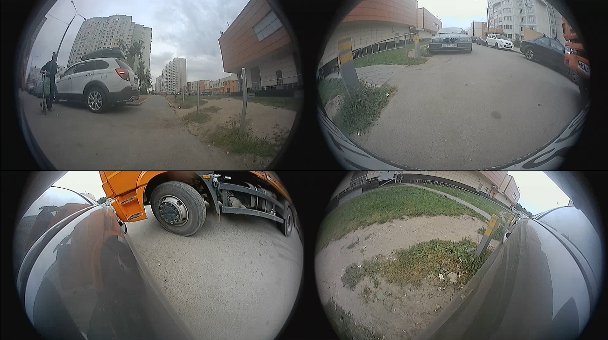 Круговой видеорегистатор на парковке